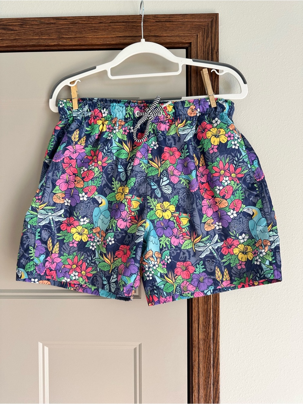 Boardies Men's Floral Jungle Print Swim Shorts - Multicolor Size Medium